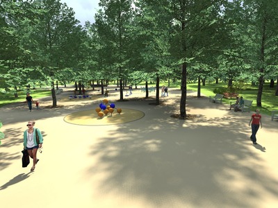 Projekt placu zabaw w Parku Miejskim w Kościanie